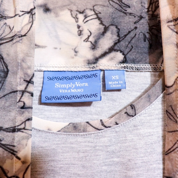 Simply Vera Wang Shirt and attached blouse - Picture 3 of 8